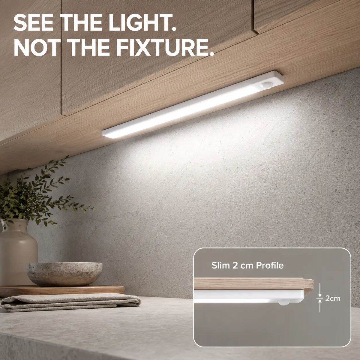 3-Pack Magnetic Under-Cabinet Lights Set, 8.66-In Rechargeable LED Closet Lights with 3 Brightness Levels, Magnetic Mounting, Instant on for Kitchen, Stairs, Set Pack